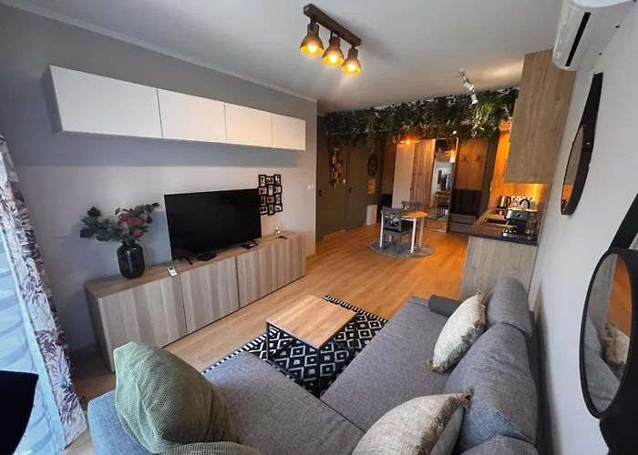 شقة Oliwkowy - Stylowy W Naturalnym Klimacie *